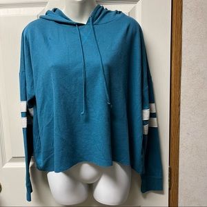 SO juniors size large blue cropped hoodie